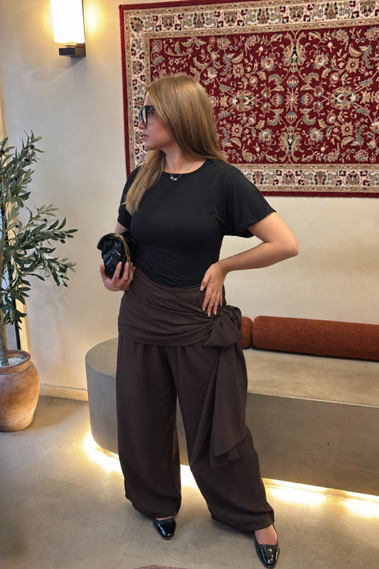 Tie-waist trousers